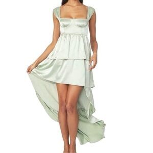 We Wore What Corset High Low Maxi